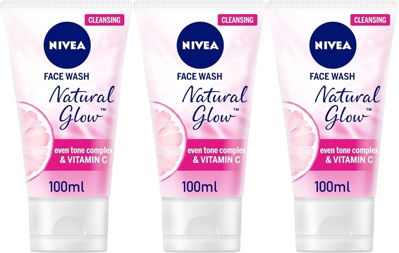 Nivea غسول وجه نيفيا، توهج طبيعي، لون بشرة متساوي، 3x100مل - Image 1